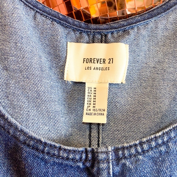 Forever 21 Jean Mini Dress With Pockets (Medium) - Picture 2 of 4
